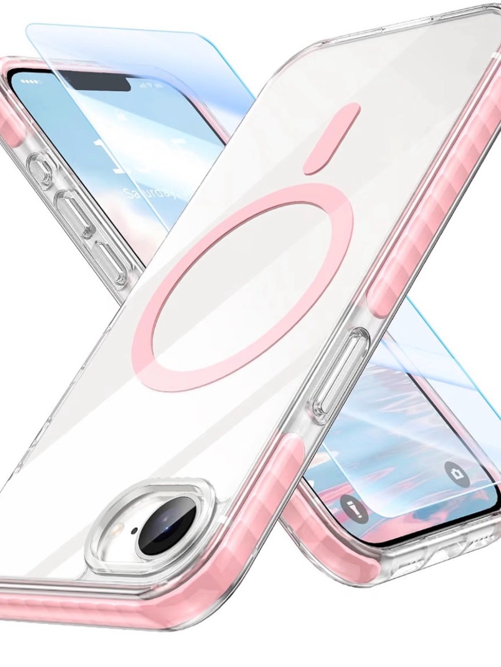Clear Pink Compatible Phone 16e